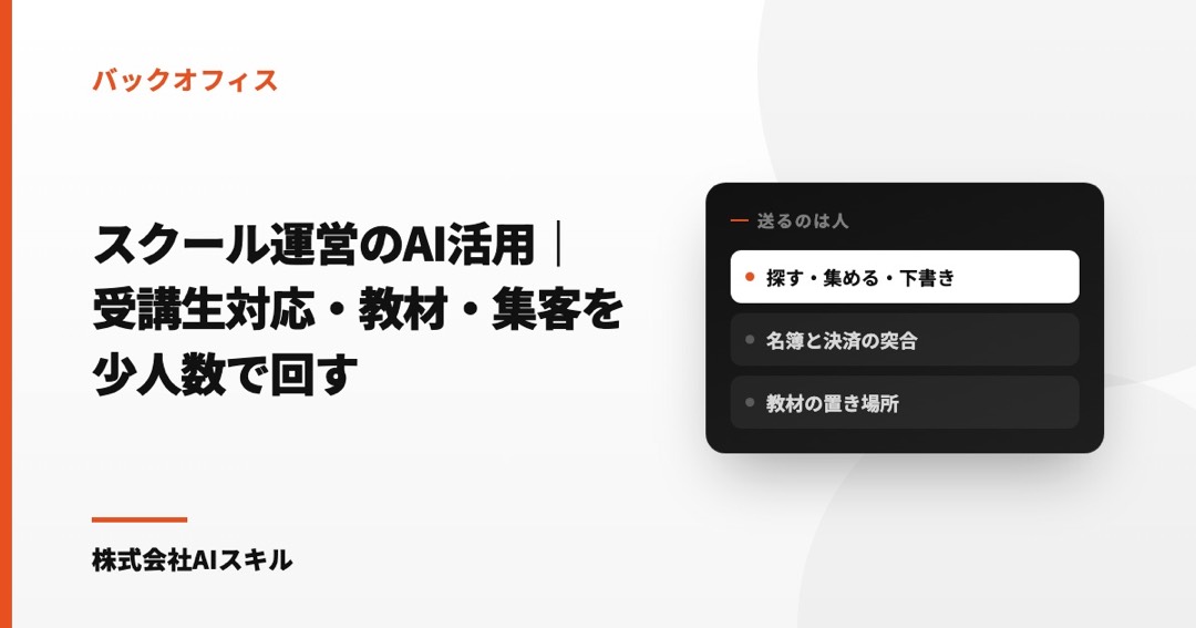 スクール・教育事業のAI活用｜受講生対応・教材・集客を少人数で回すClaude Codeの手順
