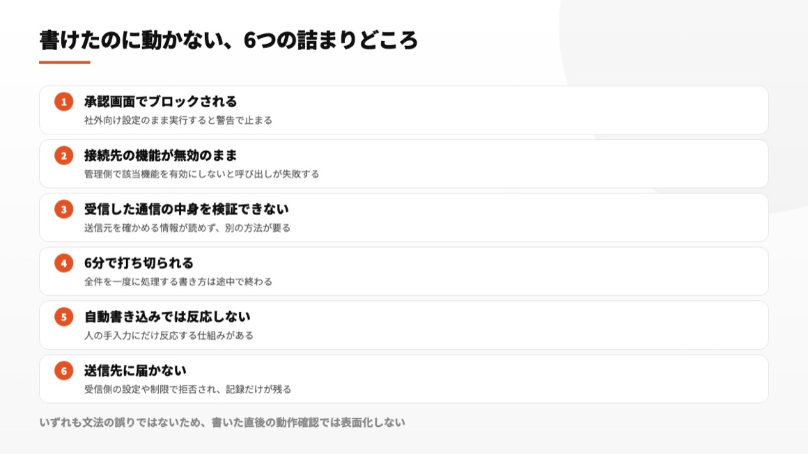 作成後のApps Scriptで起こりやすい6種類の停止要因