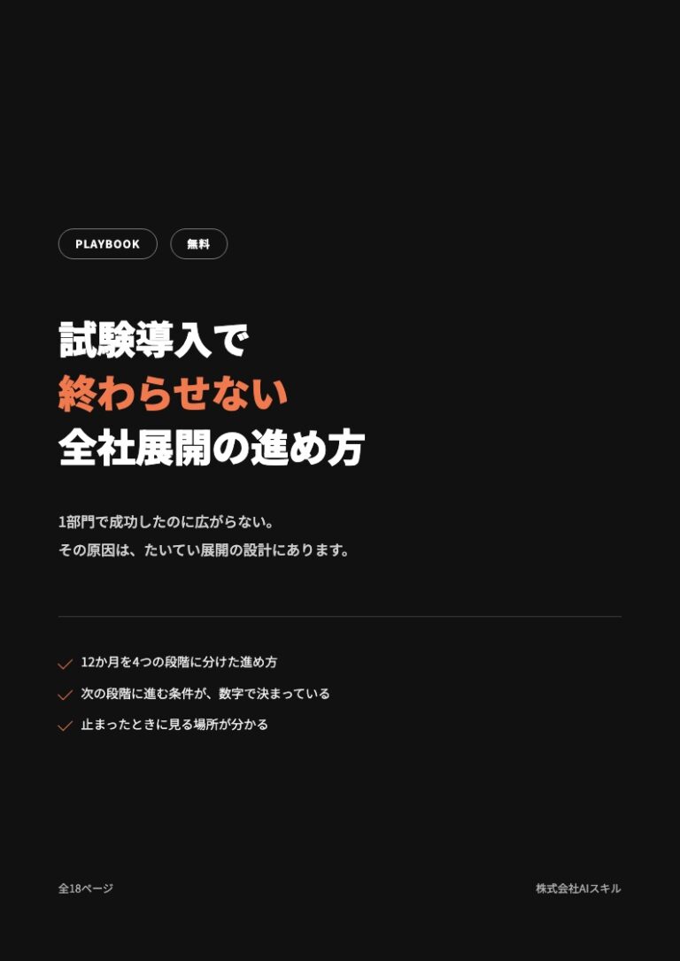 試験導入で終わらせない全社展開の進め方｜12か月を4段階で
